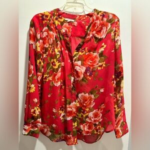 Pleione sheer floral top